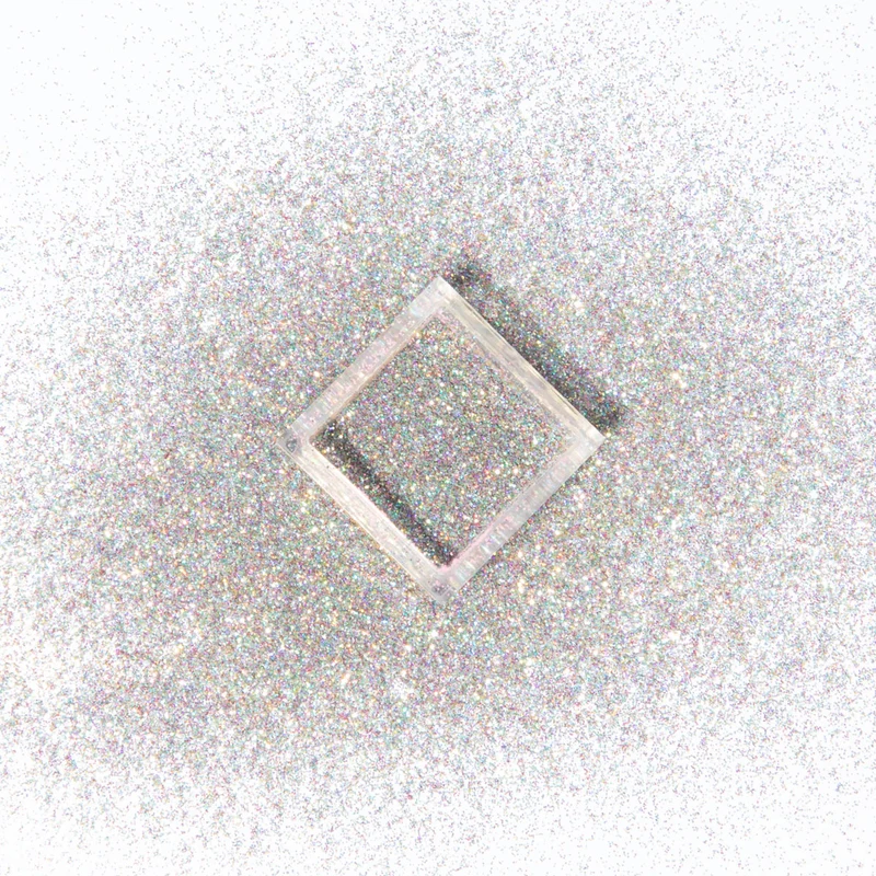 Glitterpuder silber hologramm
