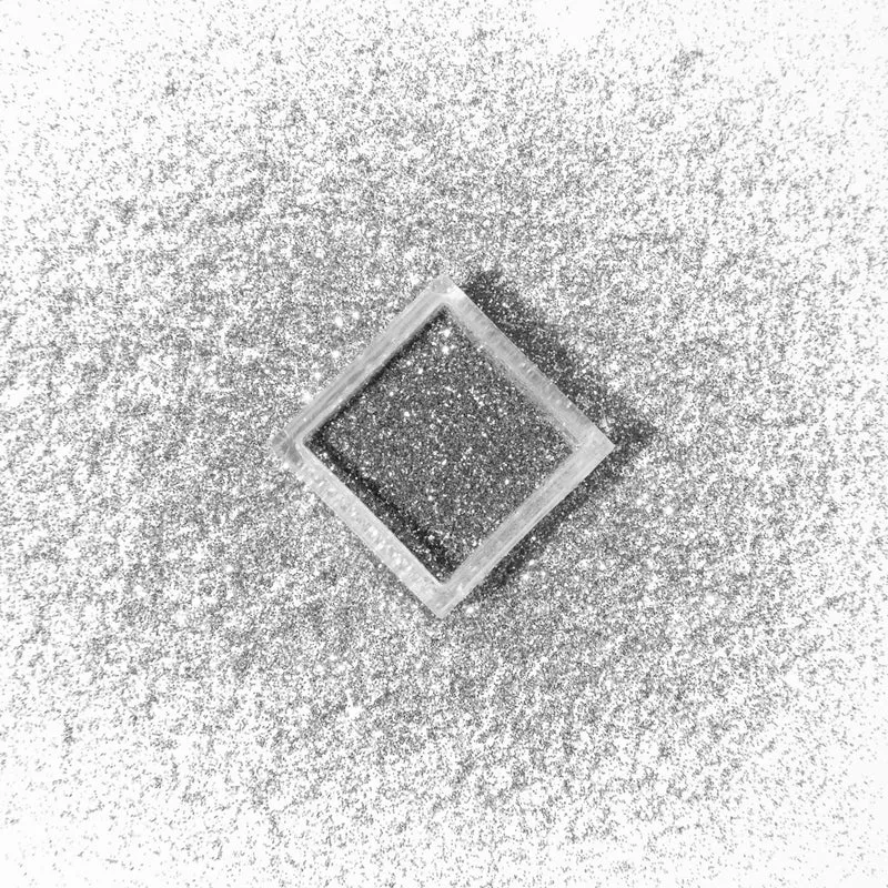 Glitterpuder grau
