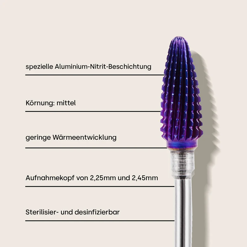 Nagelfräser Hartmetall-Bit Tropfen medium