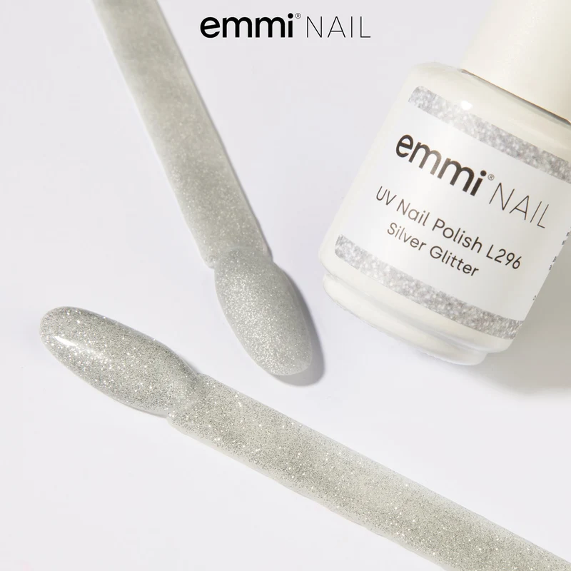 emmi Shellac UV-Lack Silver Glitter 15ml | L296