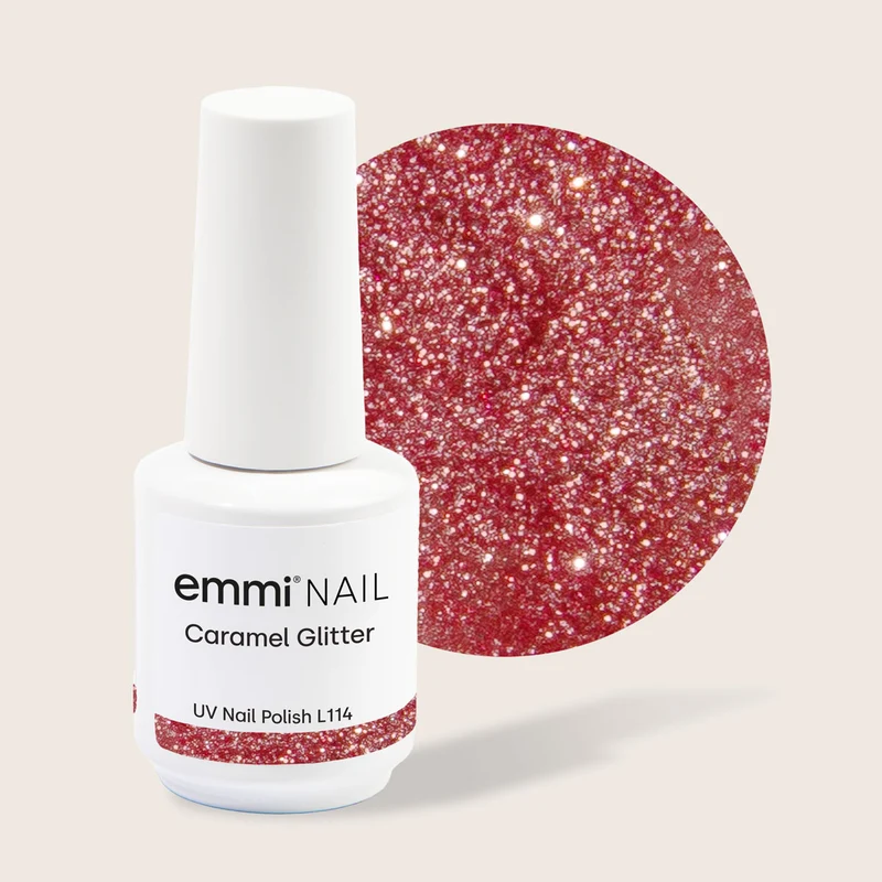 emmi Shellac UV-Lack Caramel Glitter 15ml | L114