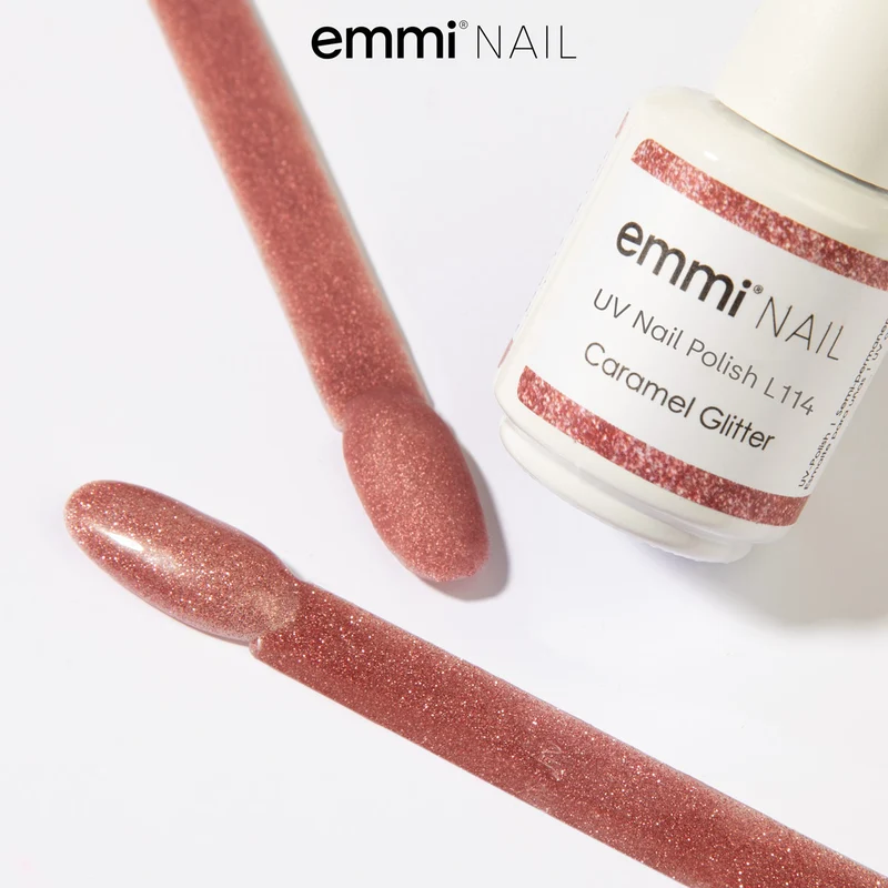 emmi Shellac UV-Lack Caramel Glitter 15ml | L114