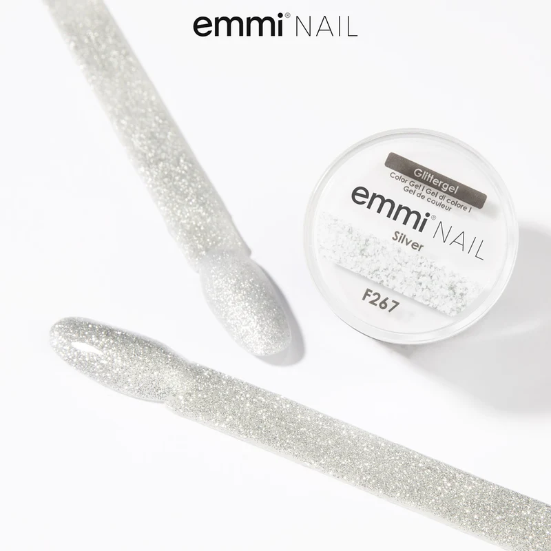 Glitter Farbgel Silver 5ml | F267