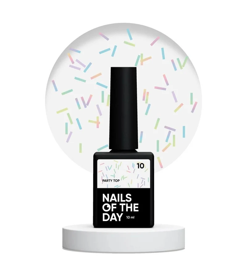 10 PARTY TOP - Top Coat (No Wipe) 10ml NAILS OF THE DAY