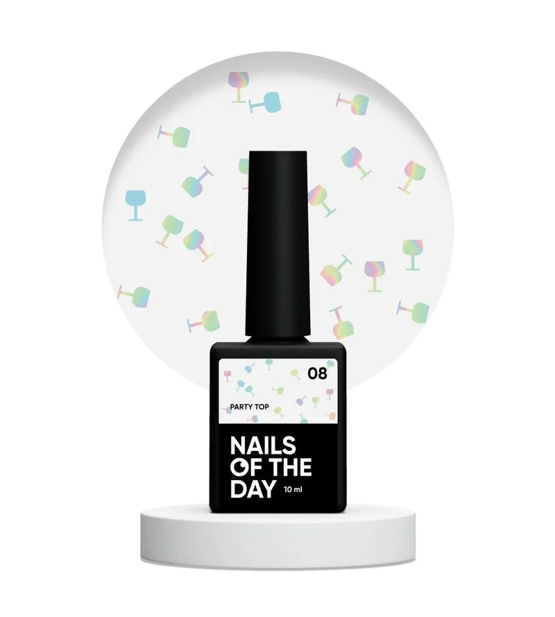 08 PARTY TOP - Top Coat (No Wipe) 10ml NAILS OF THE DAY