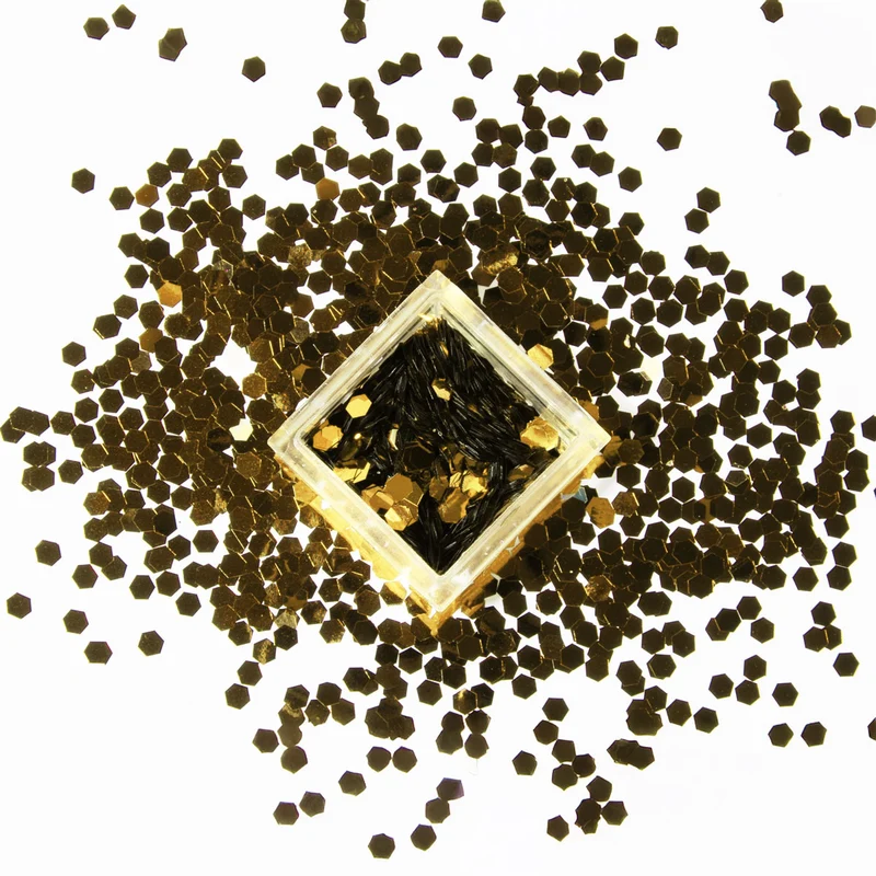 Effekt-Pailletten groß gold