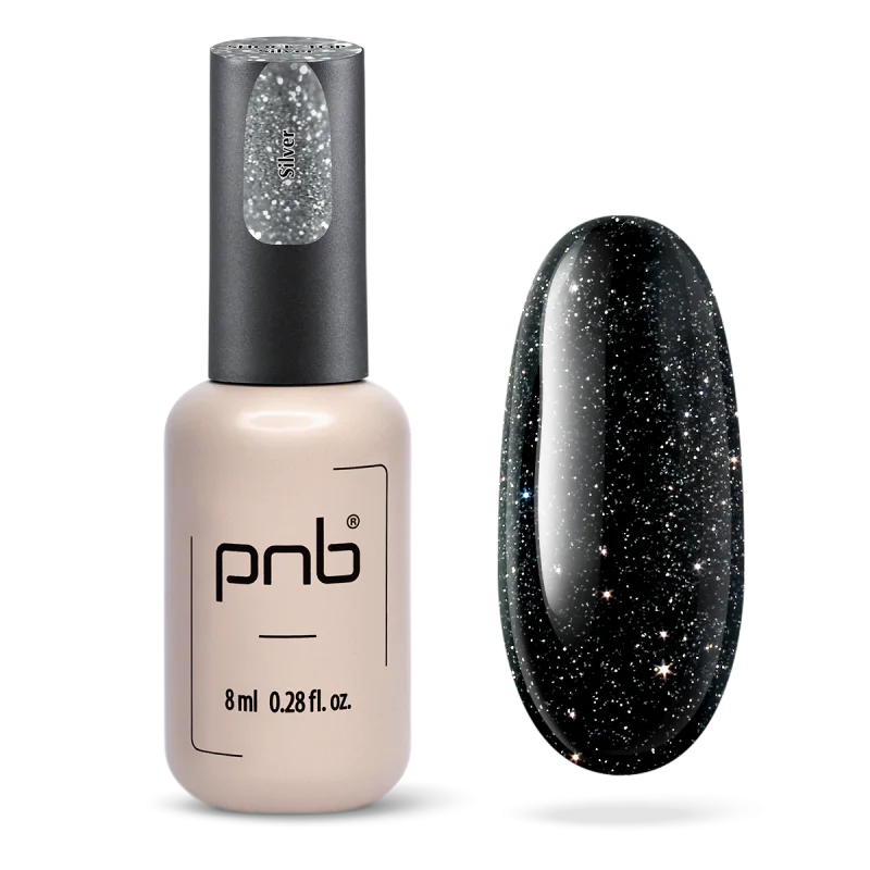 PNB Shock Top Silver gel nail polish