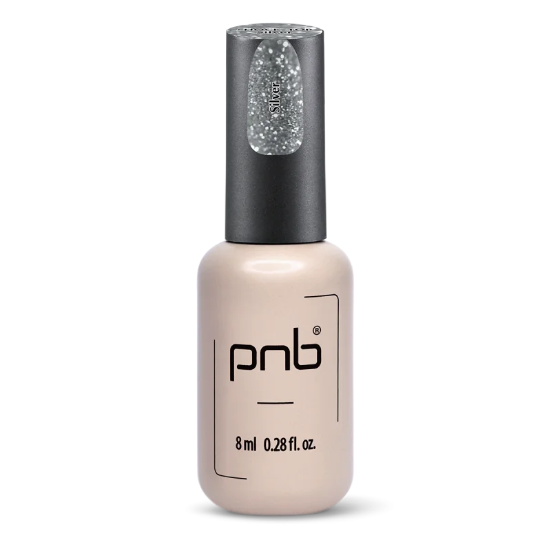 PNB Shock Top Silver gel nail polish