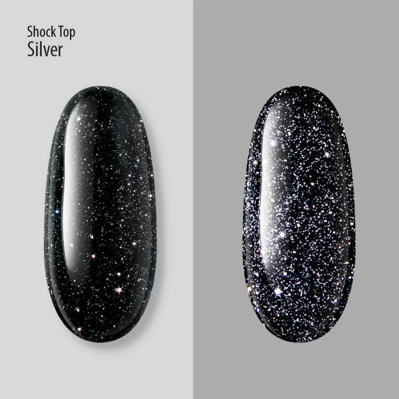 PNB Shock Top Silver gel nail polish