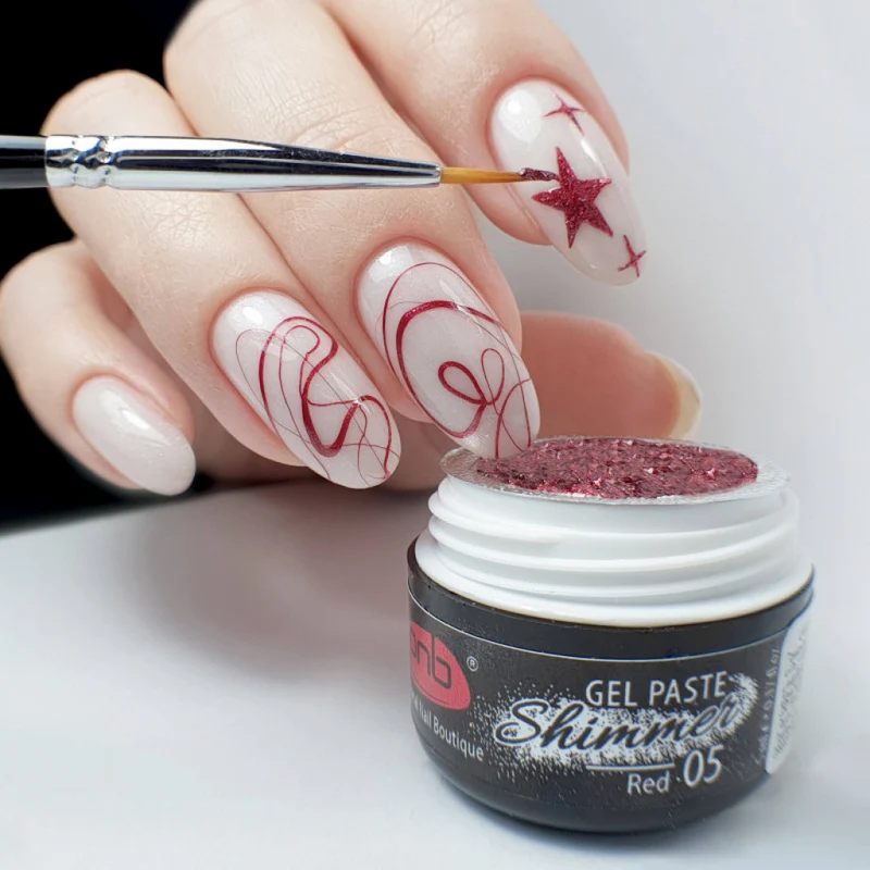 PNB Shimmer Gel Paste PNB Red 05, 5 ml
