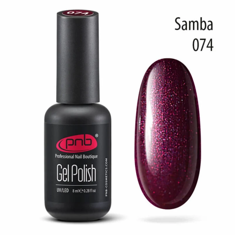 PNB metallic red gel nail polish 074 Samba