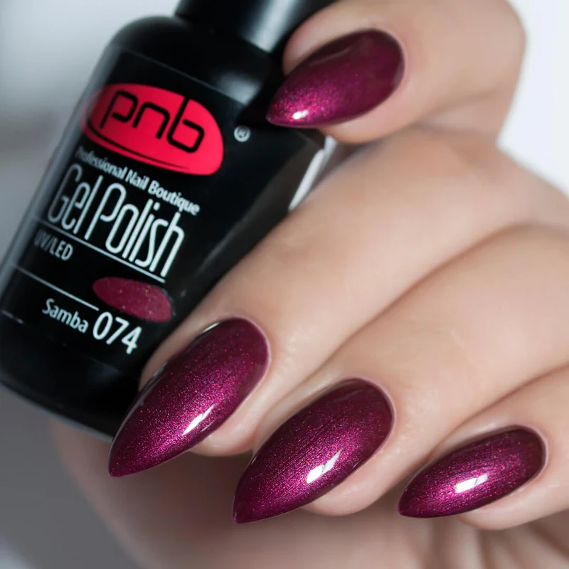 PNB metallic red gel nail polish 074 Samba