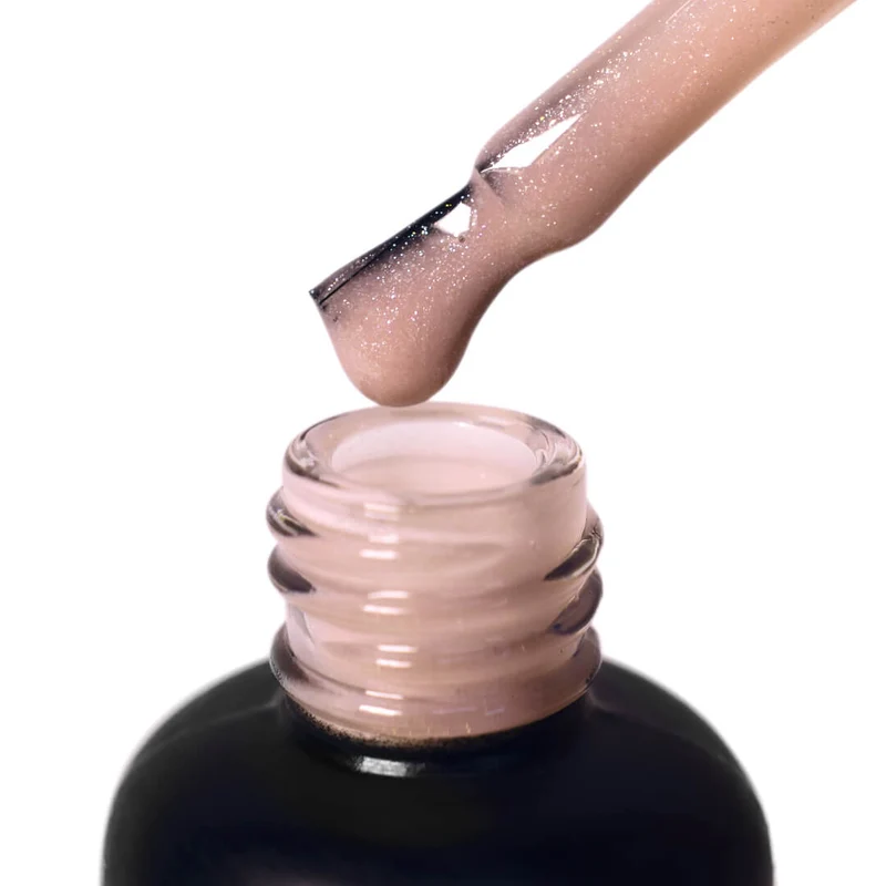 PNB Camouflage base coat gel nail polish Silver Rose