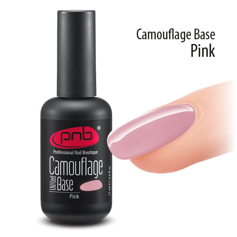 PNB Camouflage base coat gel nail polish Pink 004 8ml or 17ml