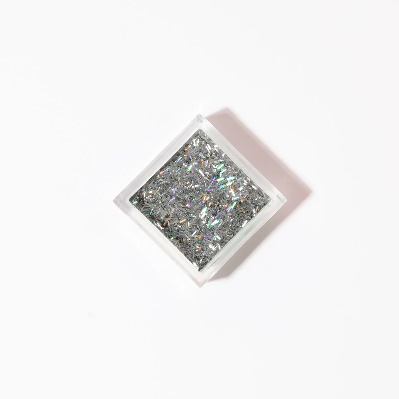 Nailart Glitter Flakes Silber
