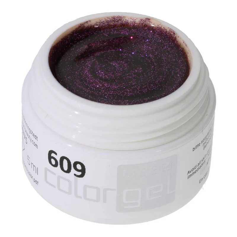 #609 Premium-GLITTER Color Gel 5ml Gel Violett