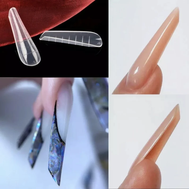 Dual Nageltips klar Mandelform 12 Stk. oder 60 Stk-