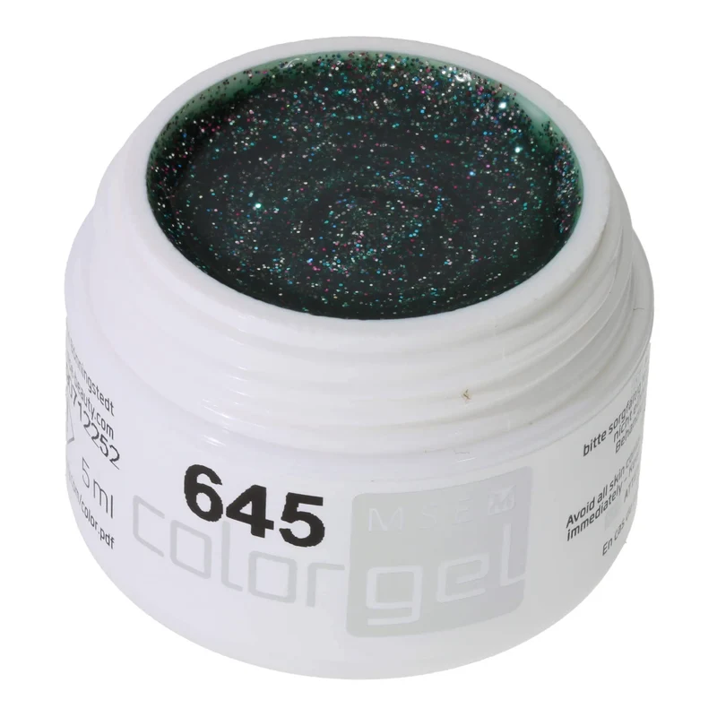 #645 Premium-GLITTER Color Gel 5ml Grün