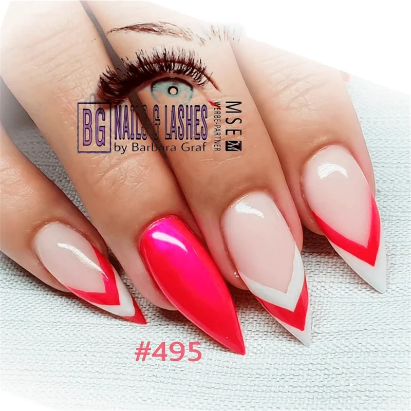 #495 Premium-EFFEKT Color Gel 5ml Neon-Pink mit dezentem Schimmer