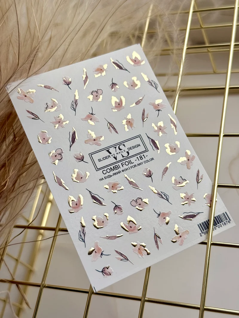 Slider mit Folie (Wasserlösliche Aufkleber) von VS Nails 181 COMBI FOIL