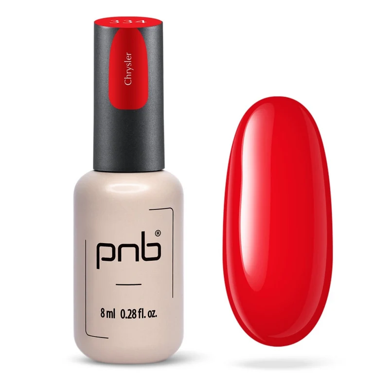 PNB red gel nail polish 334 Chrysler