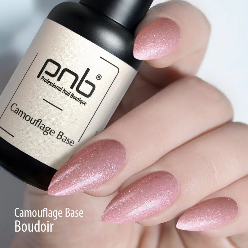 PNB Camouflage base coat pink beige gel nail polish Boudoir 8ml