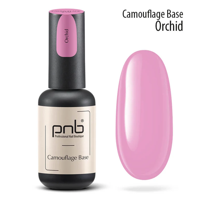 PNB Camouflage base coat gel nail polish Orchid 8ml