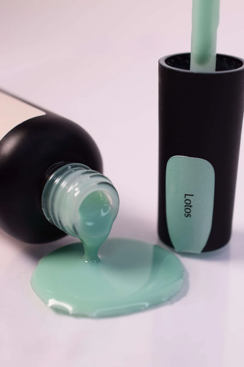 PNB Camouflage base coat green gel nail polish Lotos 8ml