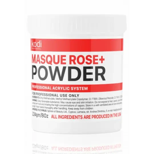 KODI Masque Rose+ camouflage matte light pink acrylic powder, 224g