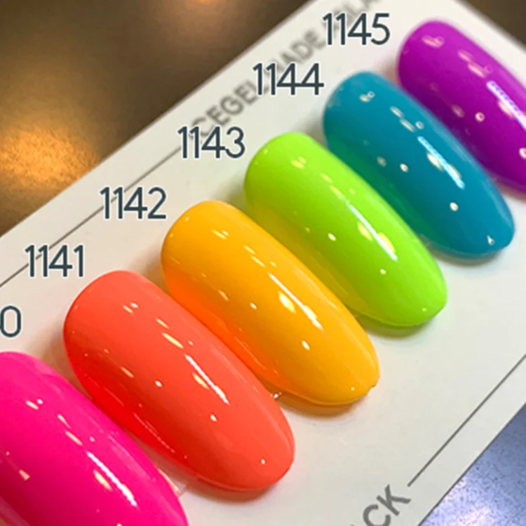 ICEGEL Neon punch gel nail polish 1140-1145