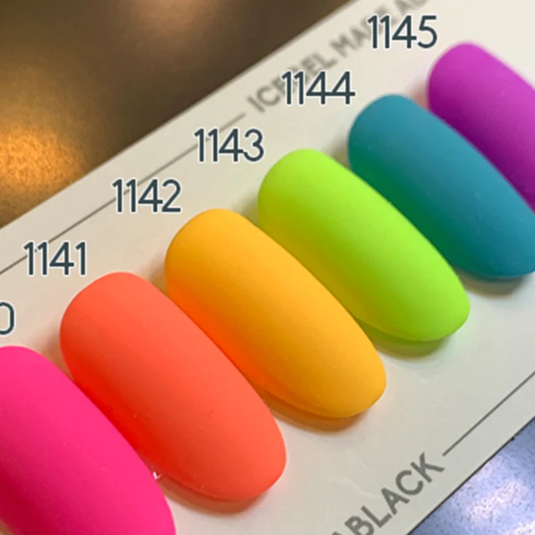 ICEGEL Neon punch gel nail polish 1140-1145