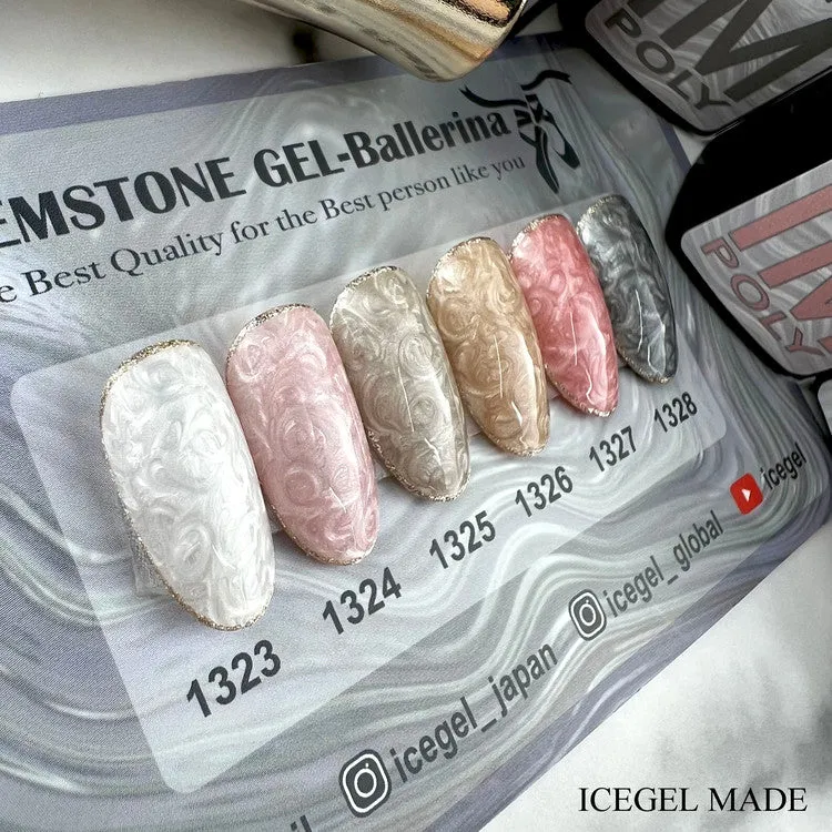 ICEGEL gel ballerina metallic gel nail polish 1323-1328