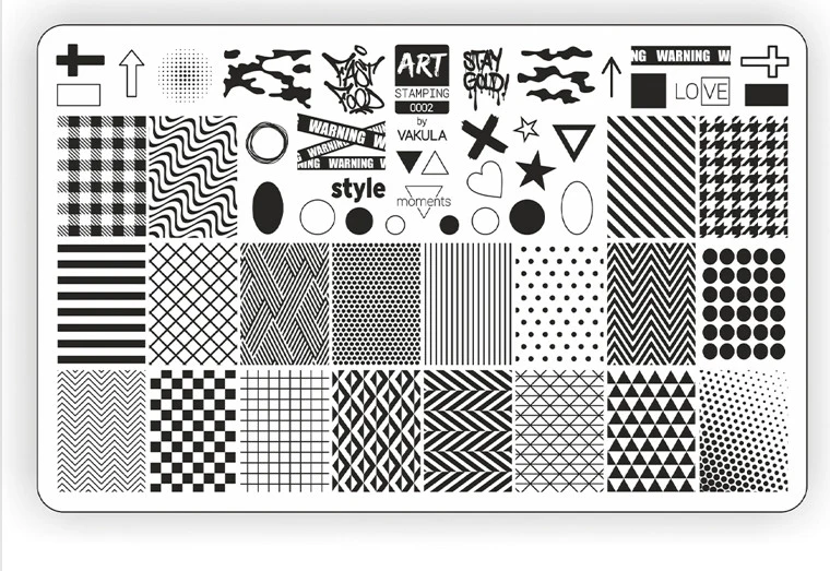 0002 by Vakula Matte stamping schablone + design blatt ART STAMPING