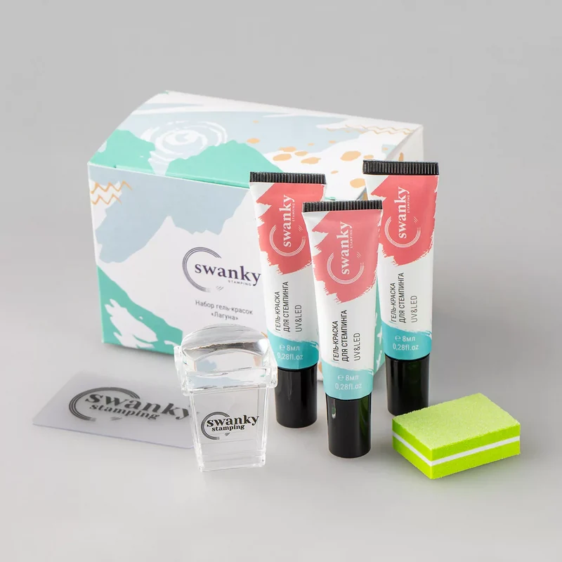 Swanky Stamping gel color set Lagoon