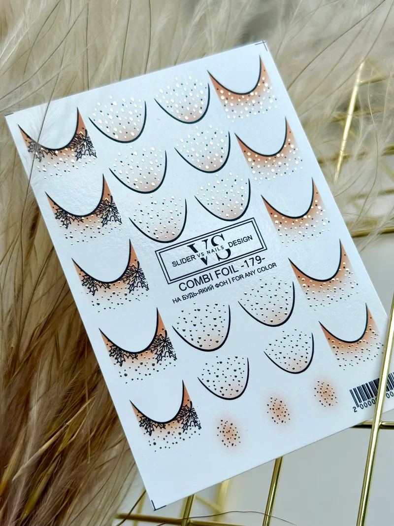 Slider mit Folie (Wasserlösliche Aufkleber) von VS Nails 179 COMBI FOIL