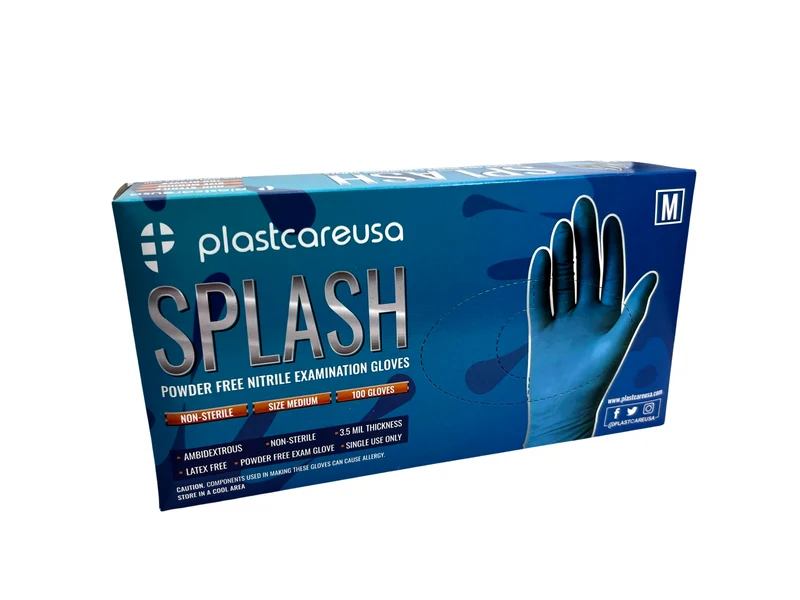 Medium size powder free nitrile gloves 100pcs