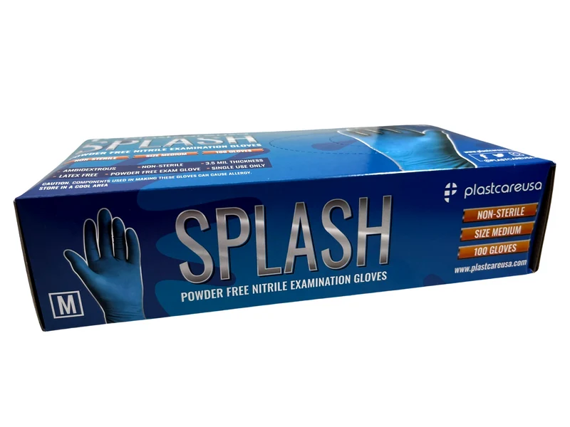 Medium size powder free nitrile gloves 100pcs