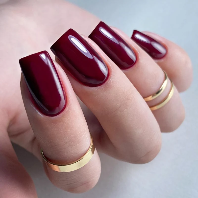 PNB dark red gel nail polish 338 Bugatti