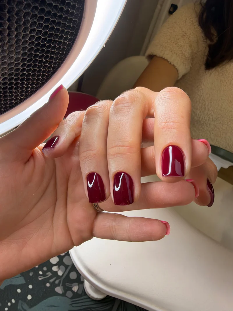 PNB dark red gel nail polish 338 Bugatti