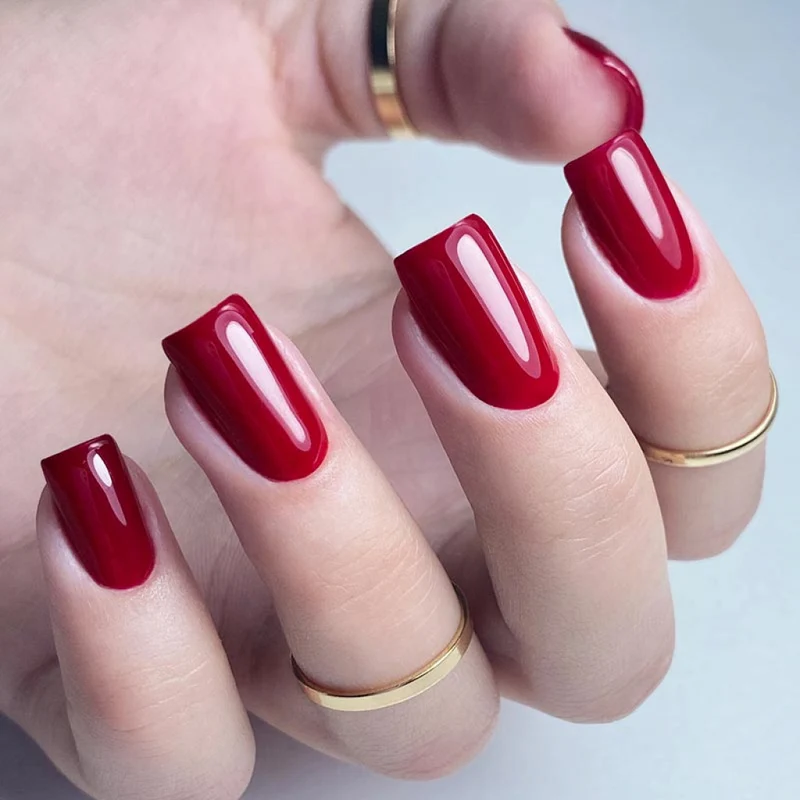 PNB dark red gel nail polish 337 Aston Martin