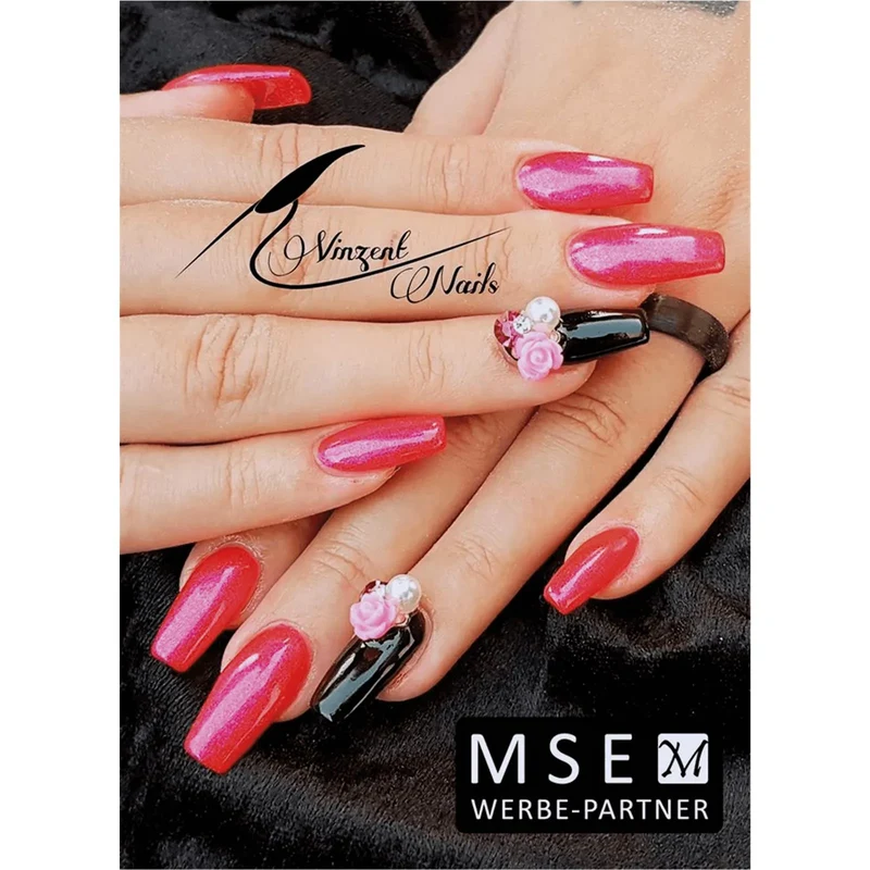 #487 Premium-EFFEKT Color Gel 5ml Neon-Pink mit grossen Schimmerpartikeln