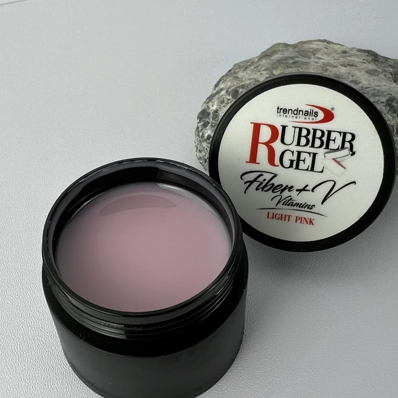 Rubber Gel Fiber+V – Light Pink 5-50ml von Trendnails TPO-Free
