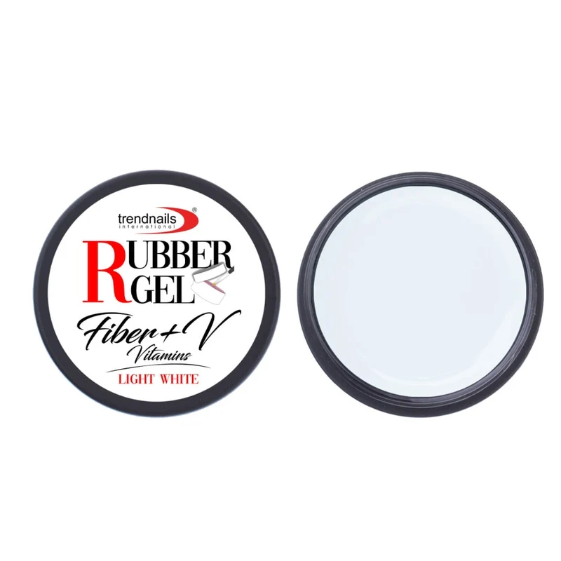 Rubber Gel Fiber+V – Light White 15-50ml von Trendnails TPO-free