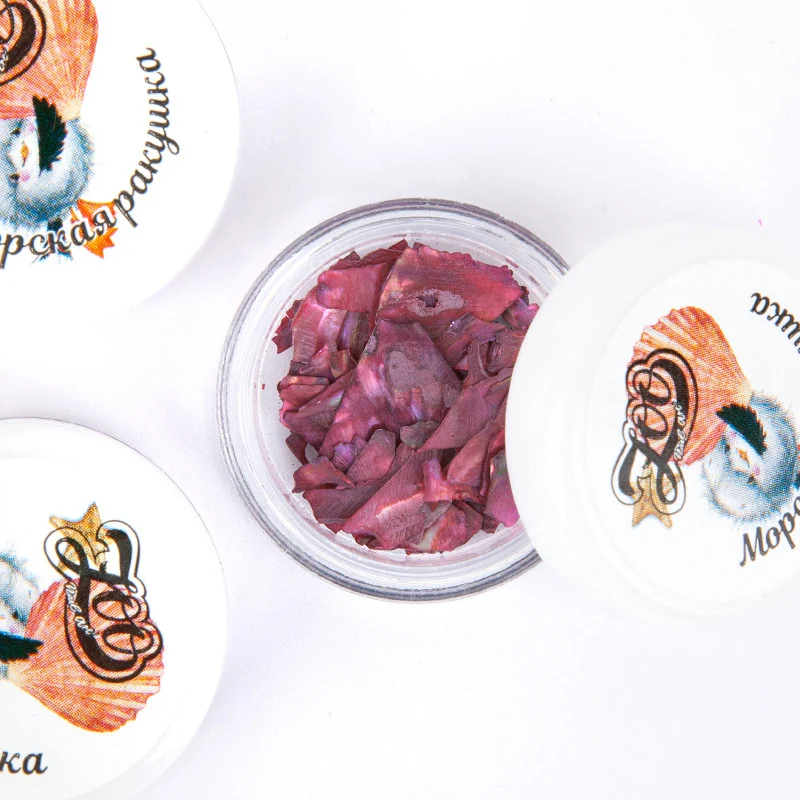 ROT - Muschelsplitter — Perlmutt Nailart ZooNail