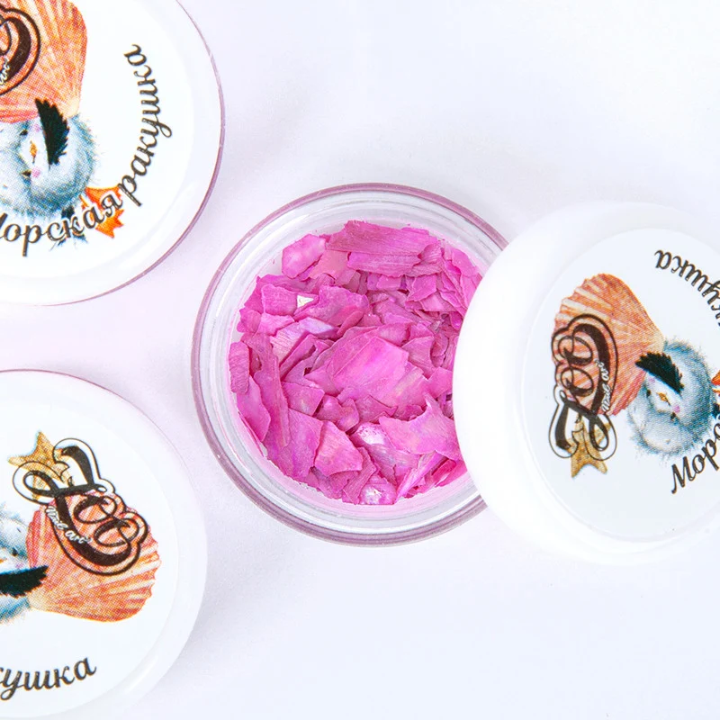Neon rose - Muschelsplitter Perlmutt Nailart ZooNail