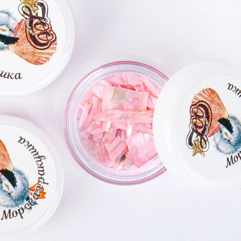 Light rose Muschelsplitter — Perlmutt Nailart ZooNail