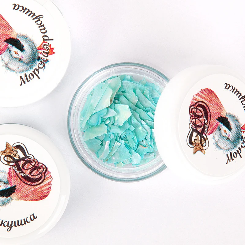 Türkis 1665 - Muschelsplitter — Perlmutt Nailart ZooNail