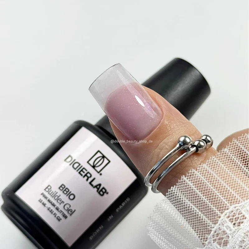 PINK MASK GLITTER - BUILDER BOTTLE GEL BBIO (OHNE HEMA) 15 ml Didier Lab