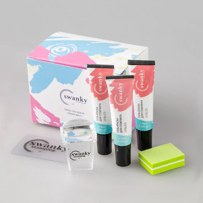 Swanky Stamping gel color set Bright Mix