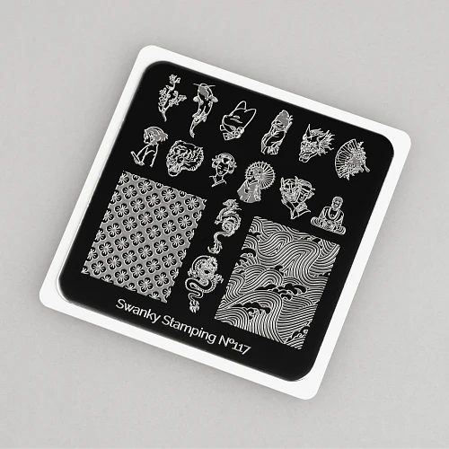 Swanky Stamping Animals nail plates, nail art plate 117